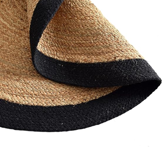 Handmade Jute Braided Round Rug - Leechoo