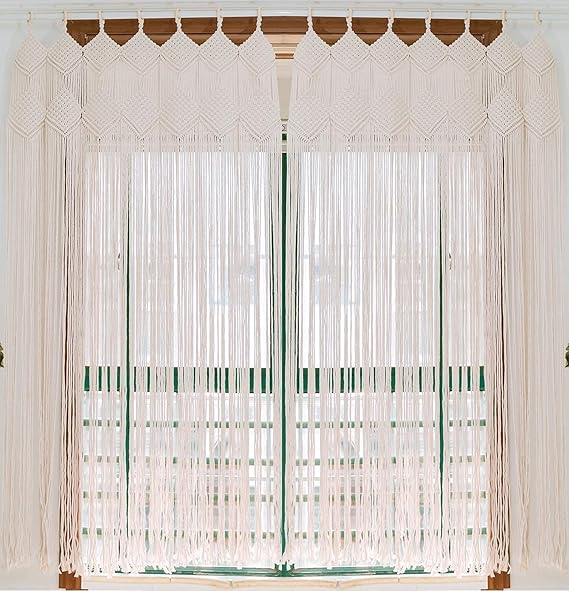 Beautiful Handmade Macrame Curtains 7 feet - Leechoo