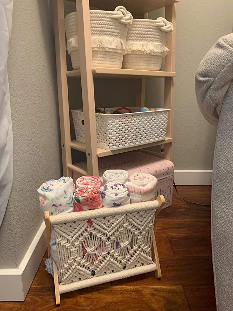 Macrame Newspaper Storage Rack For Home Decor - Leechoo