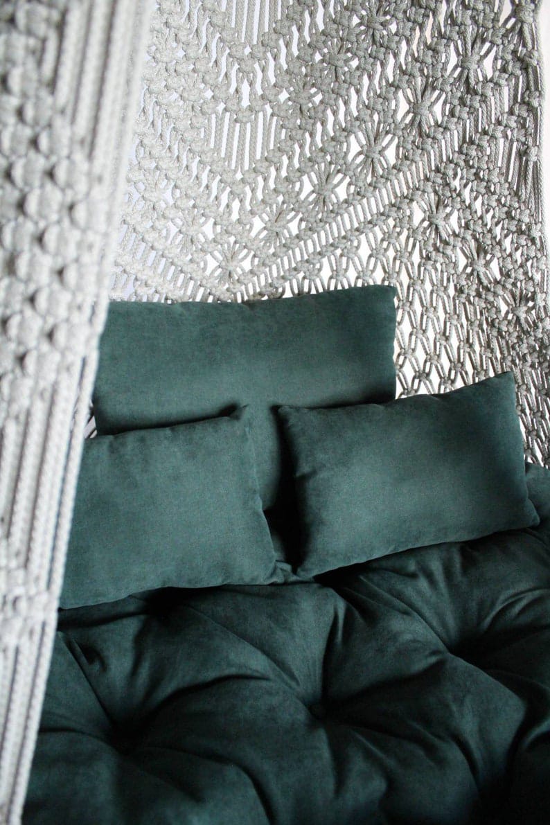 Macrame Swing For Home In White - Leechoo
