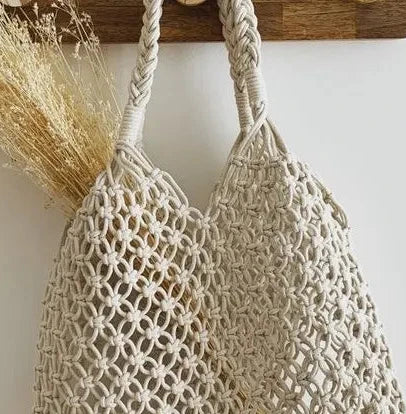 Stylish Macrame Tote Bag 15 inches - Leechoo