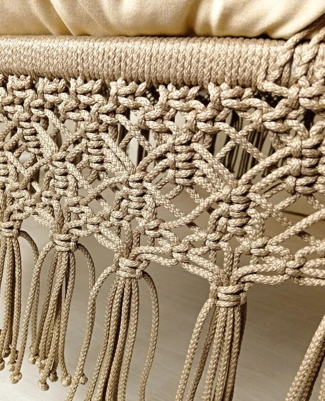 Brown Macrame Swing For Adults 35 inches - Leechoo