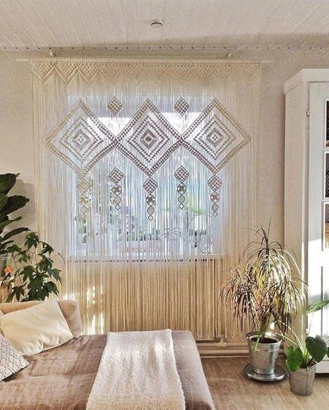 Macrame Curtains Tapestry For Home 7 feet - Leechoo