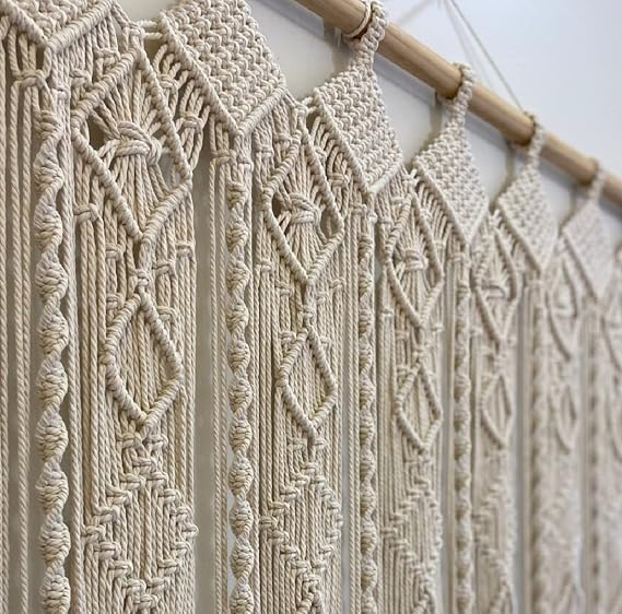 Window Curtain In Macrame 6.5 feet - Leechoo