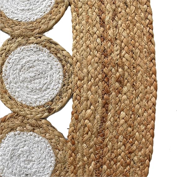 Handmade Jute Braided Round Rug 47 inches - Leechoo