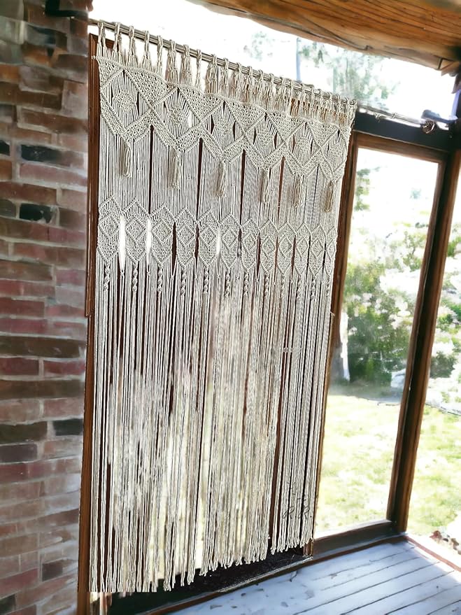 Handwoven Macrame Curtains For Home 7 x 4 feet - Leechoo