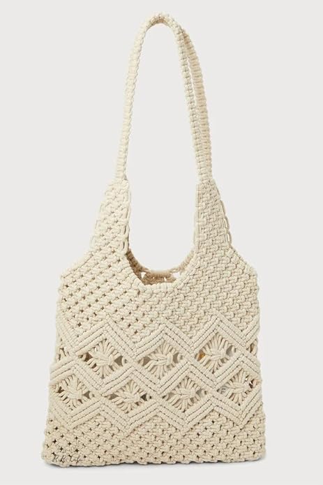 Stylish Handmade Macrame Tote Bag - Leechoo