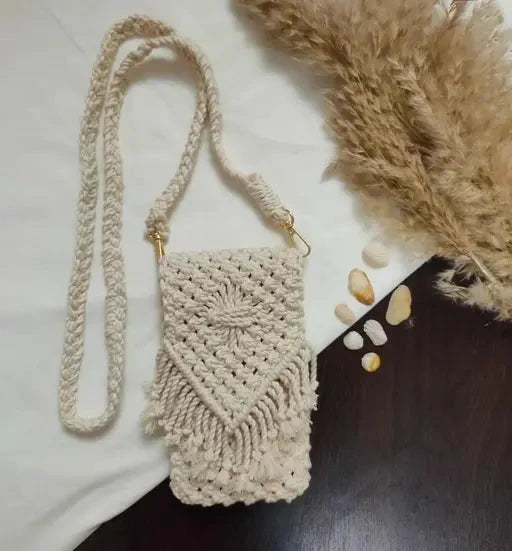 Crochet Mobile Purse Sling Bag - Leechoo