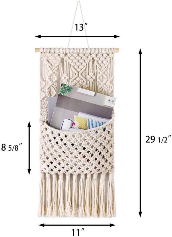 Wall Hanging Macrame Storage Organizer - Leechoo