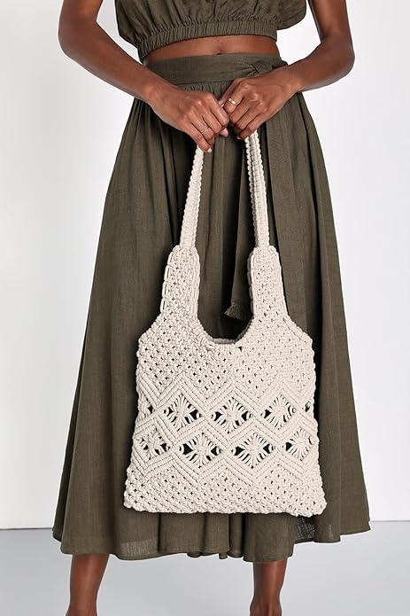Handmade Macrame Tote Bag For Women - Leechoo