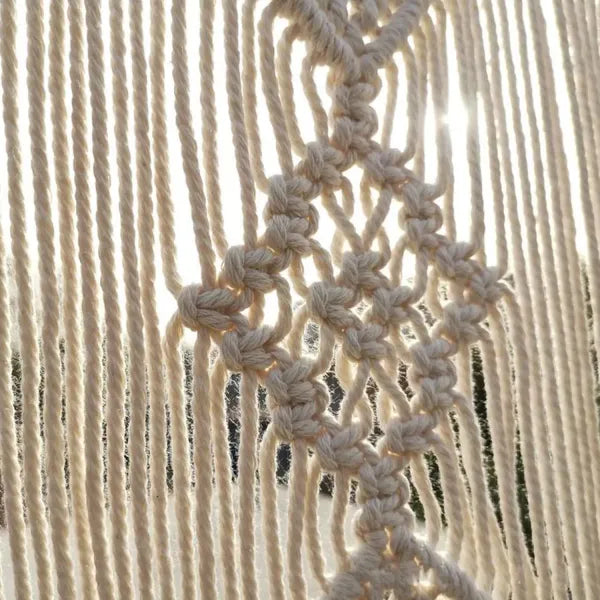 Macrame Curtain For Windows 4 x 4 feet - Leechoo