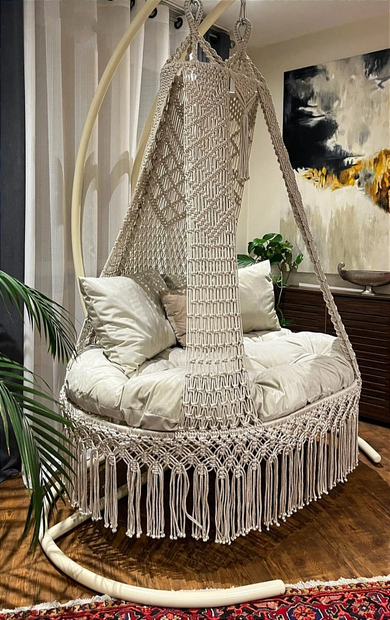 Macrame Sofa Swing For Adults - Leechoo