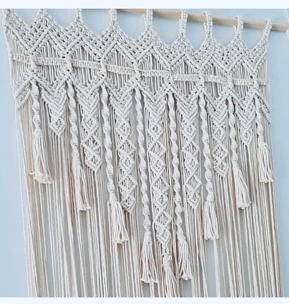 Beautiful Macrame Window Curtain 80 inches - Leechoo