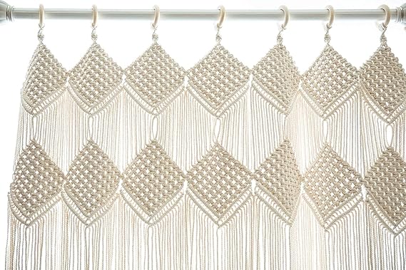 Beautiful Handmade Macrame Curtains 7 feet - Leechoo
