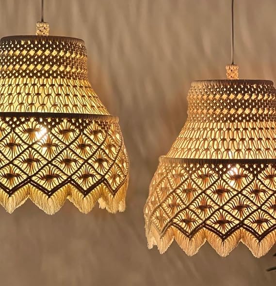 Luxurious Macrame Hanging Lamp For Home - Leechoo