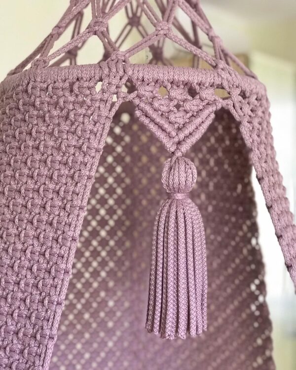 Pink Macrame Swing For Adults - Leechoo