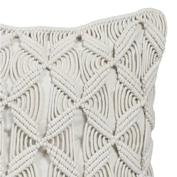 Designer Macrame Cushion With Cover 16 x 16 inches - Leechoo