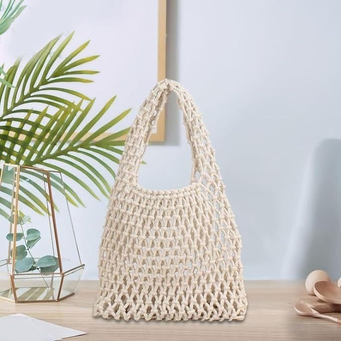 Handmade Macrame Beach Tote - Leechoo