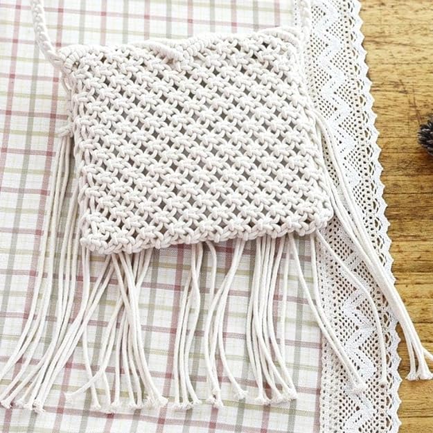 Handwoven Macrame Sling Bag For Women - Leechoo