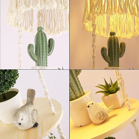 3 Tier Macrame Hanging Lamp For Home