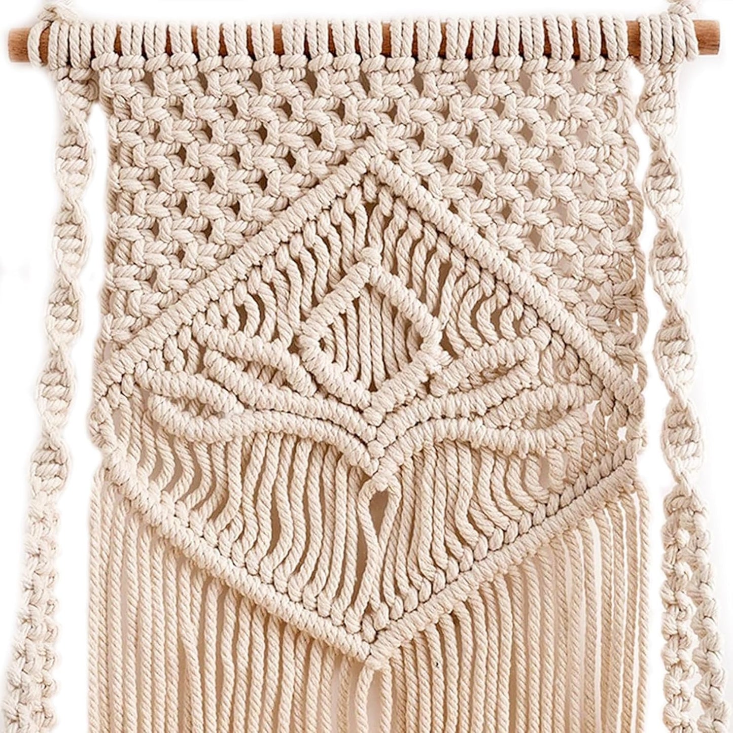 Macrame Indoor Wall Hanging Shelf For Home Decor - Leechoo