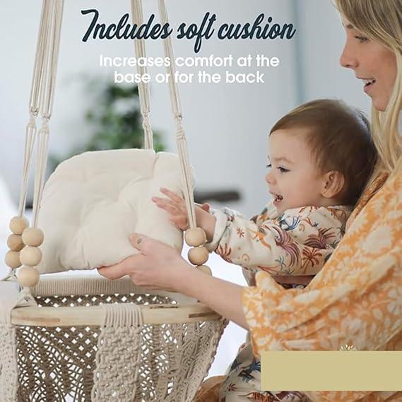 Cotton Rope Square Baby Swing Chair - Leechoo