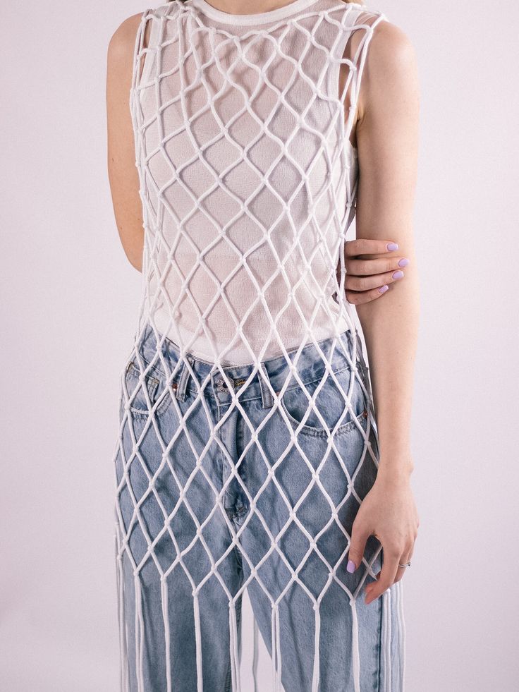 Macrame Beach Wear Mesh Dress - Leechoo