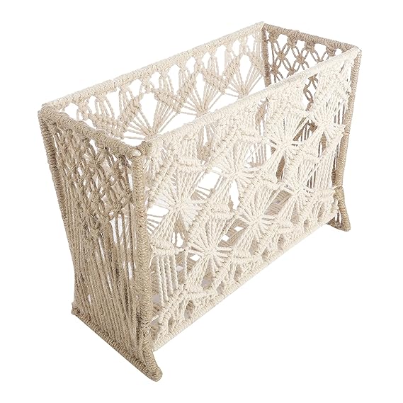 Macrame Magazine Storage Rack For Home Decor - Leechoo