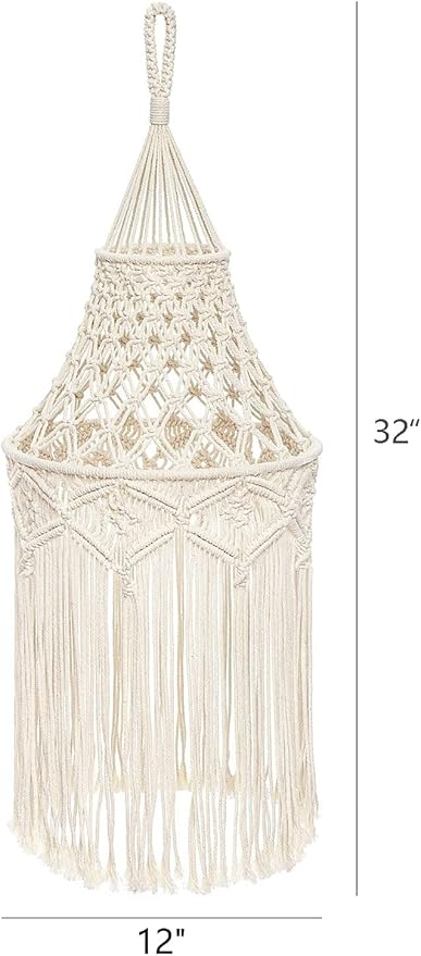 Beautiful Macrame Hanging Lamp For Home - Leechoo