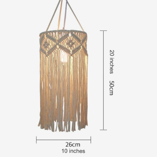 Beautiful Macrame Hanging Lamp For Home Decor - Leechoo