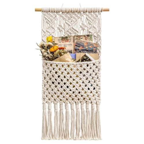 Wall Hanging Macrame Storage Organizer - Leechoo