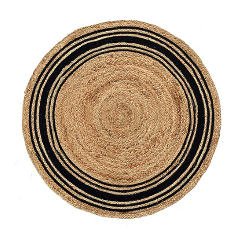 Handmade Rustic Jute Braided Round Rug - Leechoo