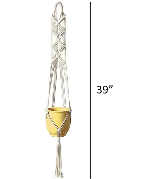 Macrame Hanging Planter Set Of 4 - Leechoo