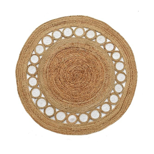 Handmade Jute Braided Round Rug 47 inches - Leechoo