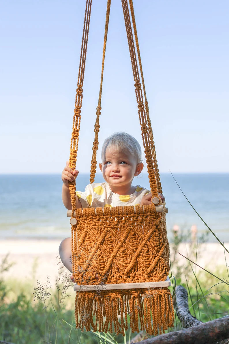 Macrame Swing Chair For Babies - Leechoo