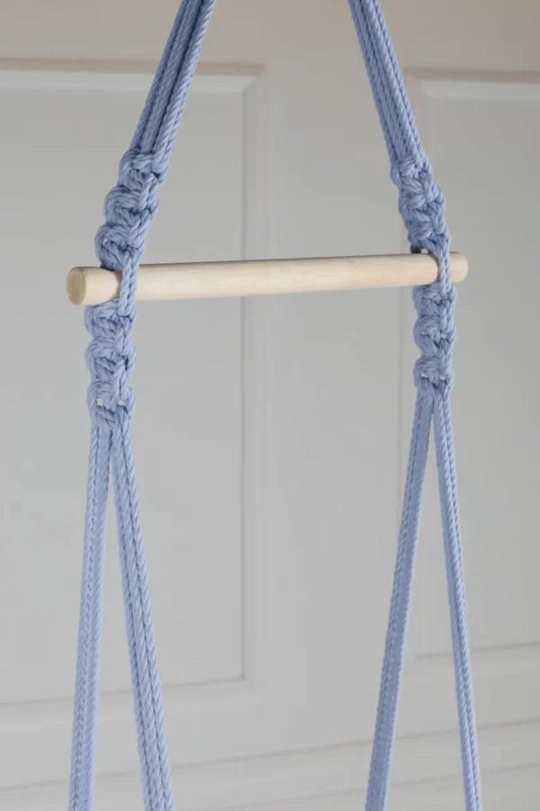 Macrame Swing Chair For Kids Blue - Leechoo