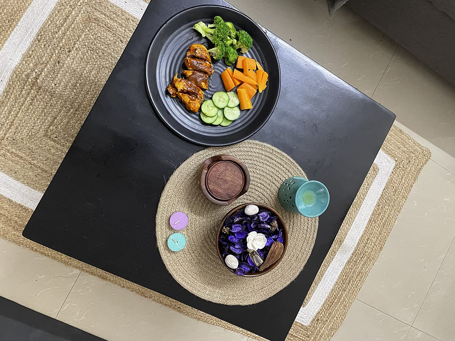 Handmade Jute Table Mats Set Of 4 - Leechoo