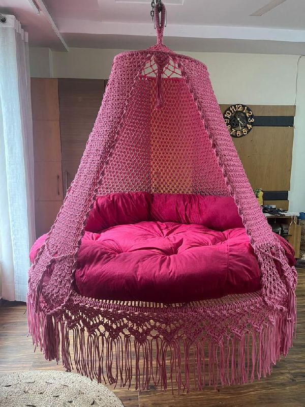 Pink Deluxe Couple Bed Swing 60 inches