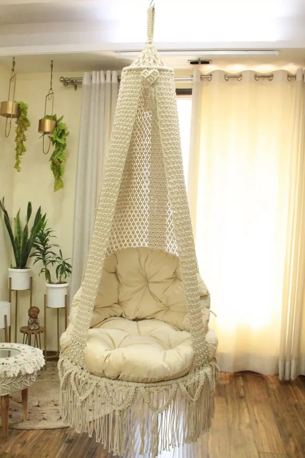 Macrame Hammock Chair Swing 72 x 30 inches