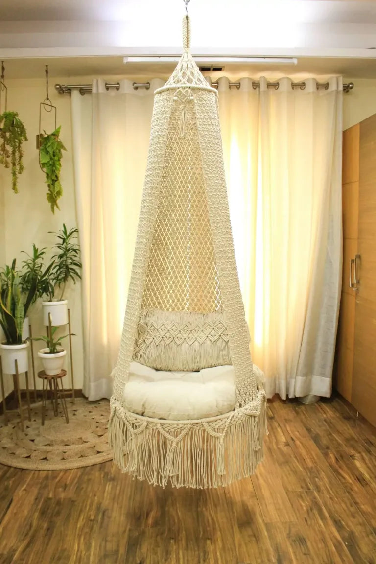 Macrame Hammock Chair Swing 72 x 30 inches