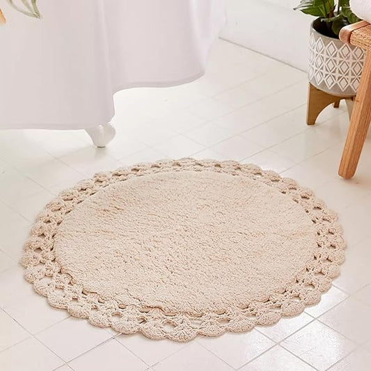 Cotton Absorbent Bathroom Rug Floor Mat