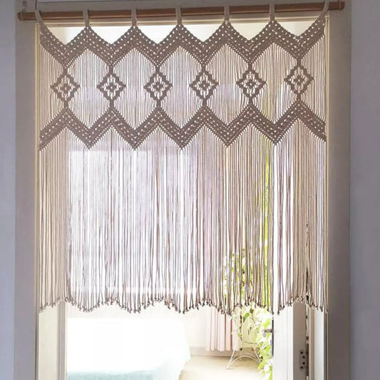 Macrame Curtain For Windows 4 x 4 feet - Leechoo