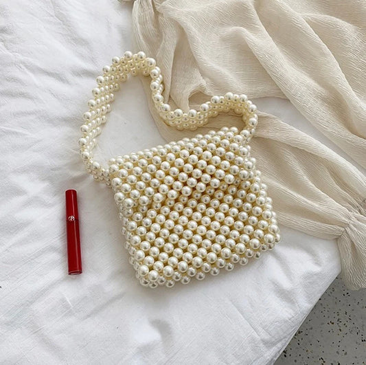 Beautiful Pearl Beaded Handbag For Women