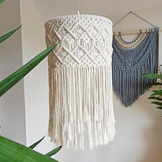 Handmade Macrame Hanging Lamp For Home - Leechoo