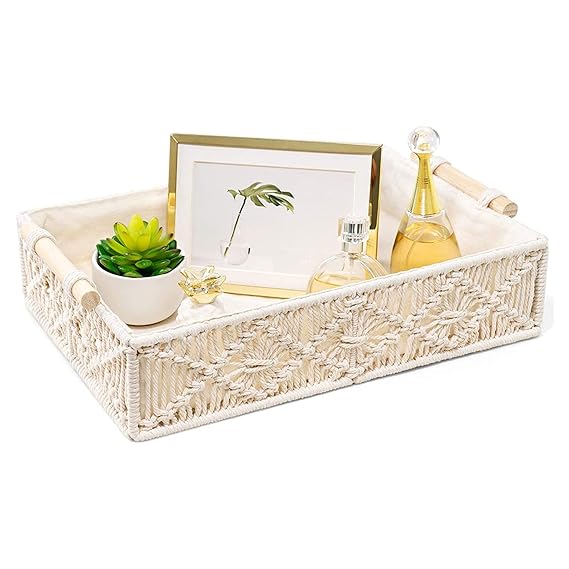 Macrame Storage Basket Home Organizer