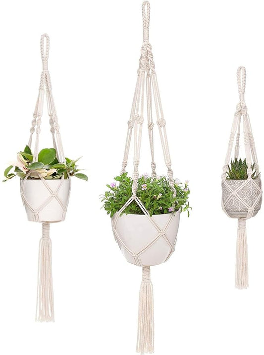 Macrame Hanging Planter Set Of 3