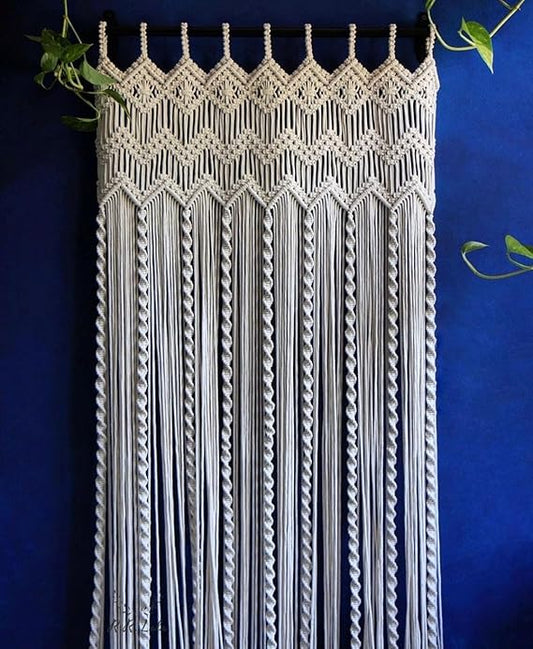 Macrame Window Curtain 7 feet - Leechoo
