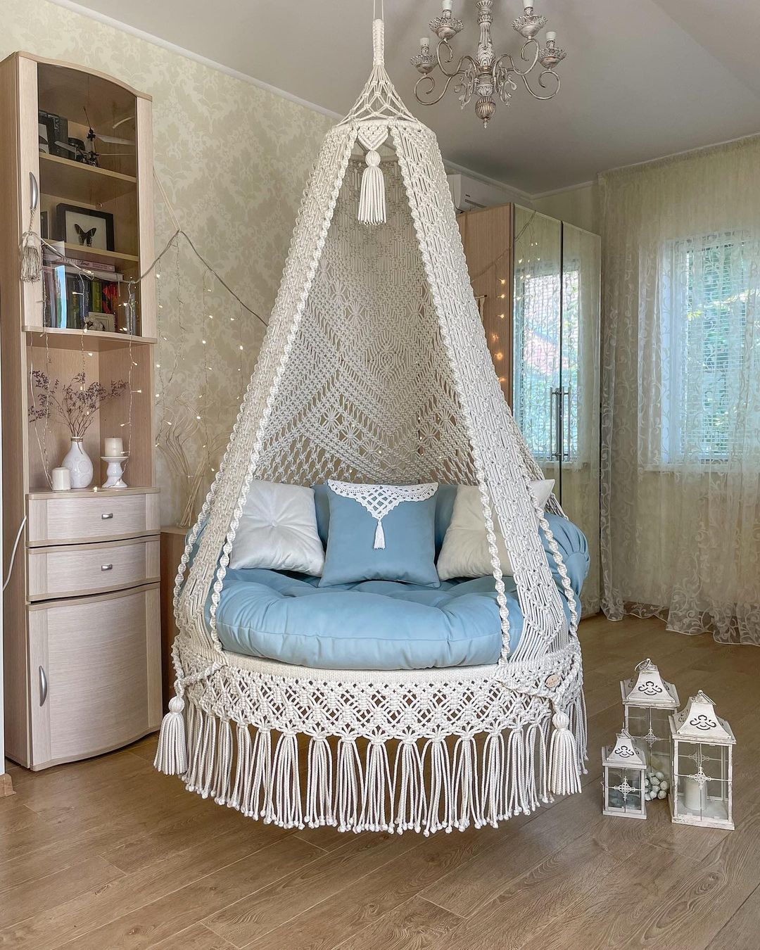 Macrame Hanging Swing Hammock Chair