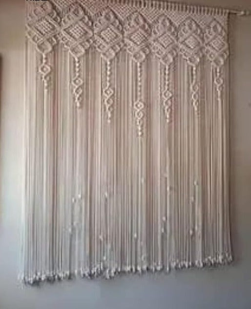 Handmade Macrame Curtains For Home Decor 7 feet