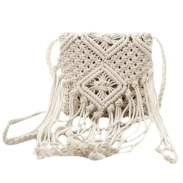 Handwoven Macrame Sling Bag For Women